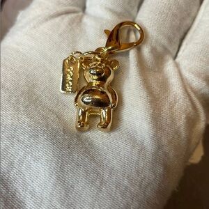 Coach Gold Tone Teddy Bear Charm